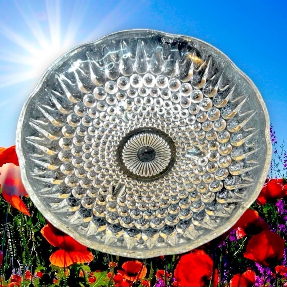 Anchor Hocking Teardrop Hobnail 3 Footed Candy Dish